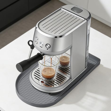 Tapis Silicone Antidérapant pour Machine à Café (Gris, 40×20cm) (1/5)