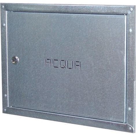 Puerta para contador de agua con marco de chapa galvanizada empotrado - Al 350 x An 450 mm