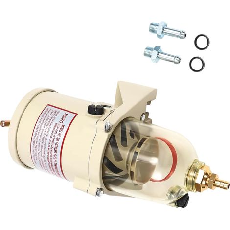 Filtro de combustible diésel con tornillos, filtro de combustible metálico 500FG 500FH, diésel, marino, tractores, industrial universal, para automóviles, camiones, motores de gasolina, línea de combu (1/5)
