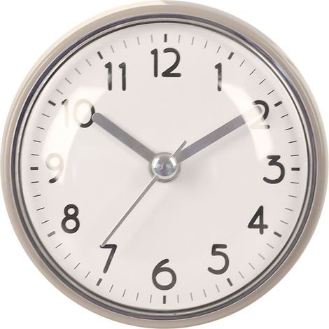Mini sveglia, doccia, Orologio per il bagno impermeabile Orologio - Orologio da parete impermeabile, Orologio doccia - Orologio digitale - Orologio-al-pad - Grigio (1/5)