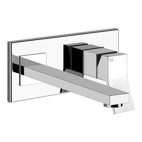 Gessi Rettangolo K, mitigeur monocommande de lavabo prêt à