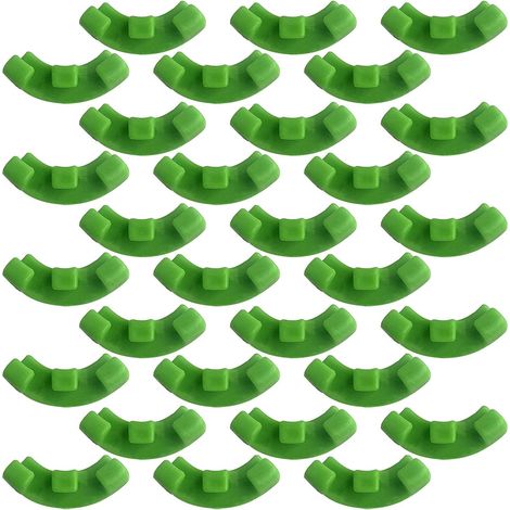 Cintre à 90 degrés pour plantes, 5/10/20/30 pièces, branches de palissage à faible stress pour cintreuses, clips de pliage, clips pour brindilles, tuteur pour plants de tomates (30, vert) (1/5)