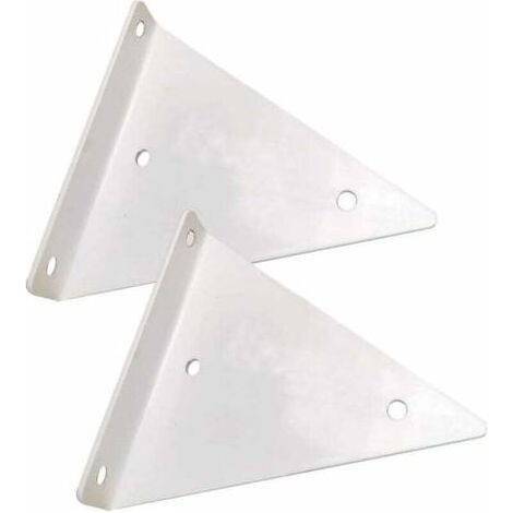 Support D'étagère en Triangle en Métal Flottant,Equerre Etagere Mural Aveugles Dissimulés,Chambre à Coucher Salon Salle de Bain Bricolage Décoration Support,2 Pièces (8x10cm/3.1x3.9in,white) (1/2)