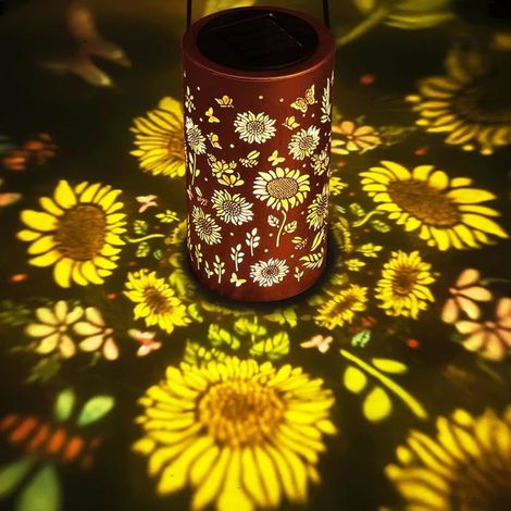 KLVGTIFS PU - lanterne solaire tournesol extérieur imperméable-cadeaux d'anniversaire pour les femmes maman grand-mère,de la fête des mères (1/5)