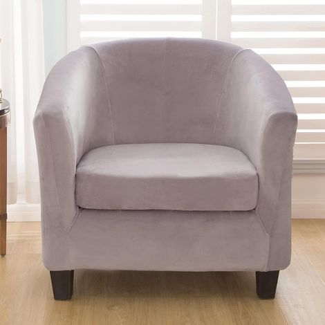 Funda semicircular de terciopelo elástico suave y lavable para silla de barra (3121) (1/5)