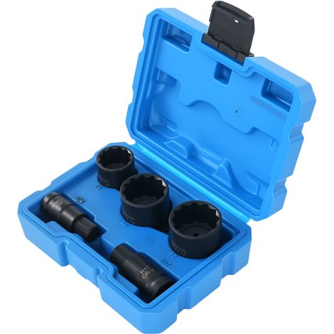 1/2" Drive 12PT Impact Socket Bits Set 24 30 32mm 12pt Sockets 14mm 17mm Hex (1/5)