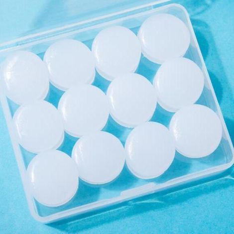 Bouchons d'oreille, 6 paires de bouchons d'oreille en silicone Bouchons d'oreille moulables réutilisables pour la suppression du bruit du sommeil Sommeil Natation Ronflement (Blanc) (1/2)