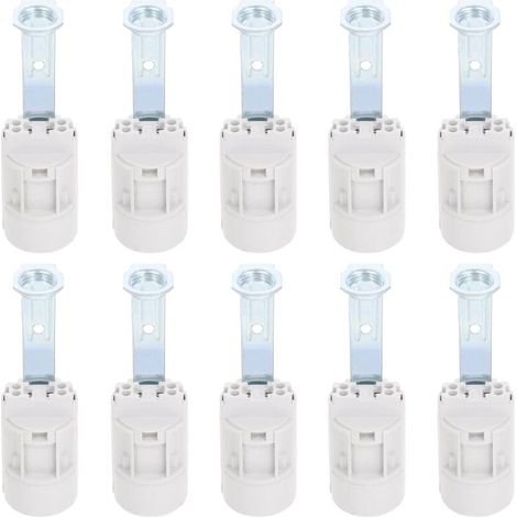 10 Pièces E14 Support Support De Lampe Base Réglable Lumière Prise De Lustre Ampoules Lumière Ampoule Titulaire Candélabre Douille Lumière Titulaire Support De Base De (1/5)