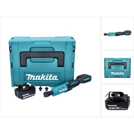 Makita DWR 180 F1J Akku Ratschenschrauber 18 V 47,5 Nm 1/4" 3/8" + 1x Akku 3,0 Ah + Makpac - ohne Ladegerät