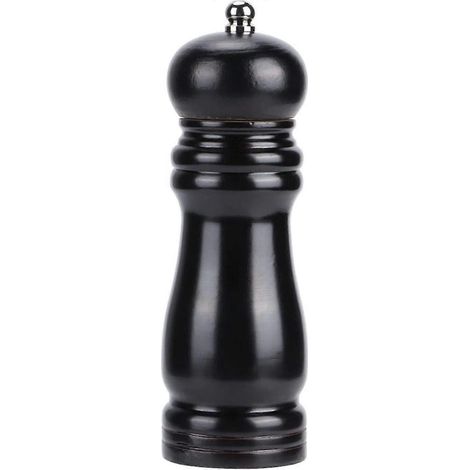 Moulin à poivre et à sel, moulin à poivre et à sel en bois réglable avec broyeur à épices, 15 cm (1/3)