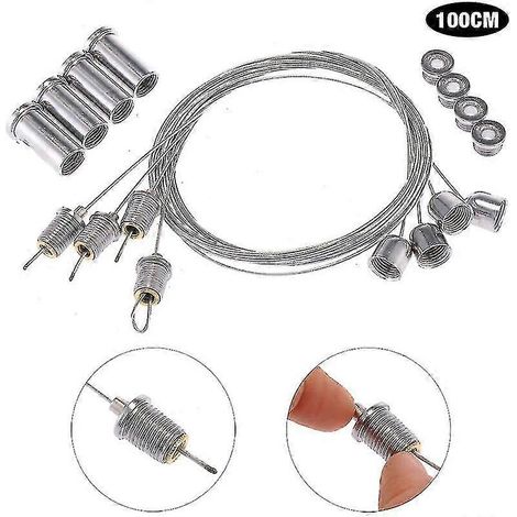 Kit de suspension de plafond 2024, câble réglable, luminaire suspendu en acier inoxydable, panneau LED linéaire (1/3)