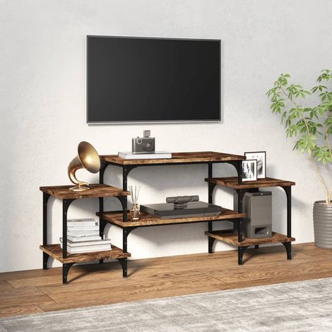 Mueble para TV madera contrachapada roble ahumado 117x35x52 cm vidaXL (1/5)