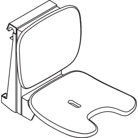 HEWI 802.51.13760 Siège suspendu confort, découpe d'assise (1/2)