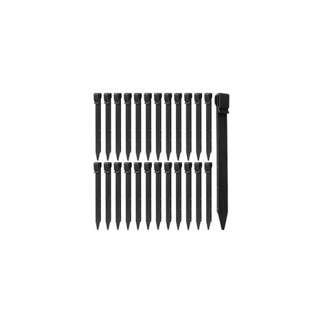 Piquets de sol en plastique 25 pièces – 25 cm de hauteur – Résistants à la rouille – Pour ancrage de tentes et bordures de jardin (1/5)