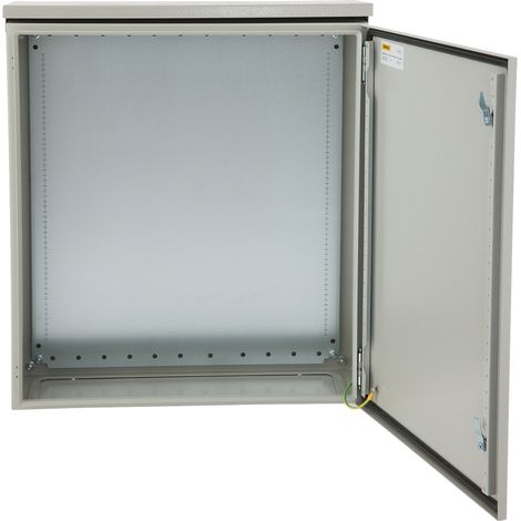 Mophorn Caja electrica 60 x 60 x 20 cm caja para exteriores IP65 resistente al agua y al polvo caja de conexiones con bisagras de acero al carbono laminado en frío para uso en interiores y exteriores (1/5)