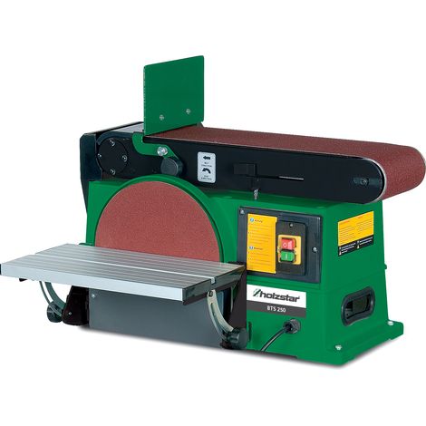 Ponceuse à bande et à disque 150x1220 mm dia. 250 mm 0,8 kW 230V Holzstar BTS250 (1/5)