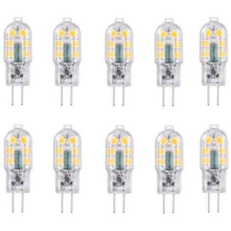 BUNTHAUS PA Aiperq Promotion Ampoule LED G4 2W, 20W Ampoules Halogènes équivalentes, Blanc froid 6000k,200Lm,12x SMD,12V AC/DC-Pack de 10
