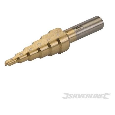 Fraise étagée Titanée 4-14mm Perçage Précis Et ébavurage Rapide Sur Métaux - Silverline