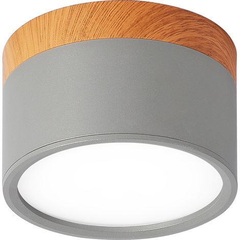 Spot Plafond en Saillie Rond LED Gommage Gris Blanc Chaud Plafonnier Aluminium 12W Ø110mm 230V 3000K pour Couloir Chambre Salle à Manger Cuisine Salon (1/5)