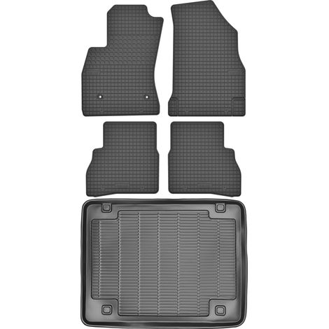 Juego de alfombrillas de goma para Fiat Doblo II VAN (2010-2020) - Alfombrilla para maletero