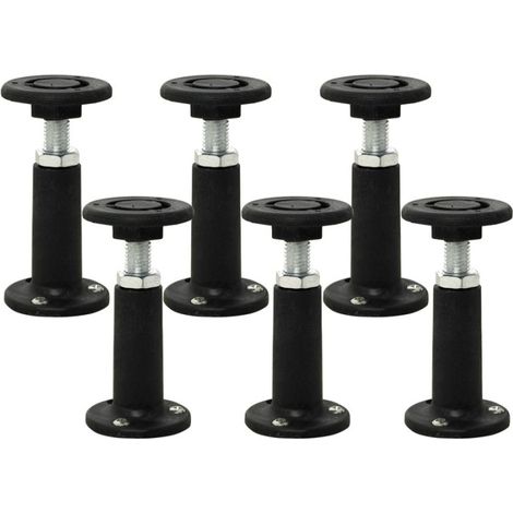 Heavy Duty Fully Adjustable Pack of 6 Legs with Clips & Screws (1/2)