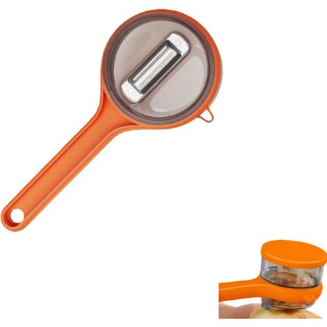 Éplucheur à fruits (1 pièce) - Éplucheur multifonctionnel - Modèle de rangement - Épluche en douceur - Orange (1/5)