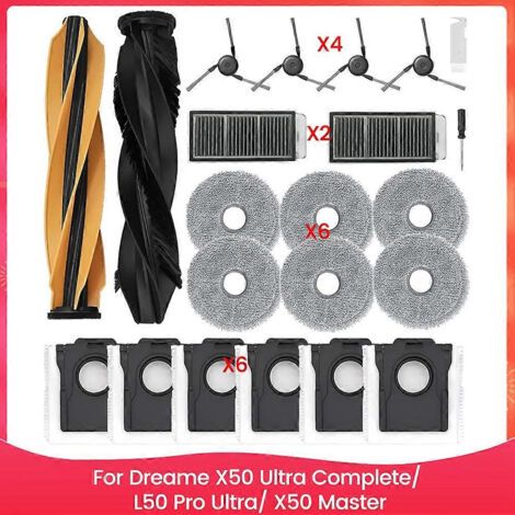 Accessoires pour aspirateur robot Dreame X50 Ultra Complete/ L50 Pro Ultra/ X50 Master, kit de pièces de rechange