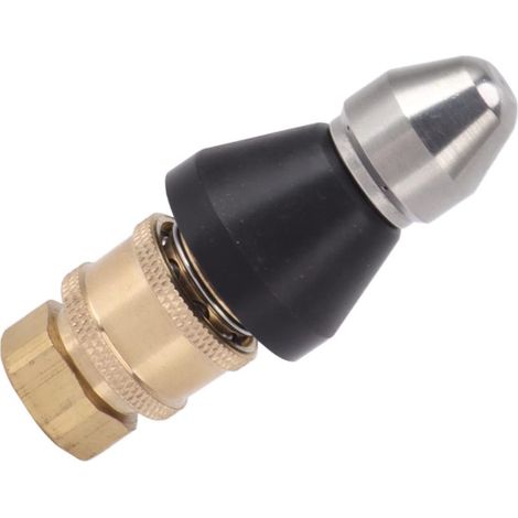 Buse de Nettoyage de Tuyau d'égout, Buse de Jet d'égout à Pression en Acier Inoxydable Durable pour Accessoires de Nettoyage de Déboucheur de Tuyau (1/5)