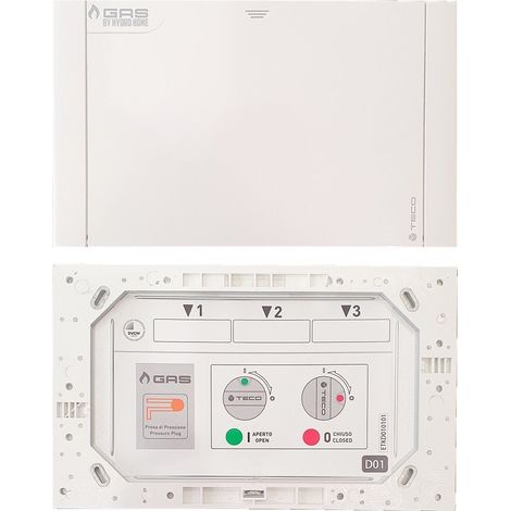 Placca di copertura valvola Gas Teco C01 Multicolore Bianco