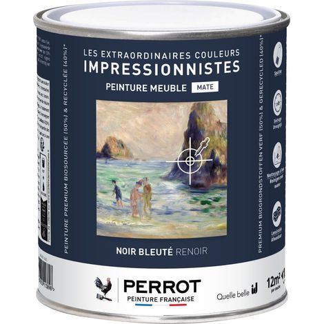 PEINTURE MATE POUR MEUBLE NOIR BLEUTE RENOIR 1L  - PERROT