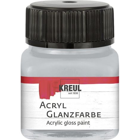 Kreul Acryl Glanzfarbe silber 20 ml Verzierfarbe