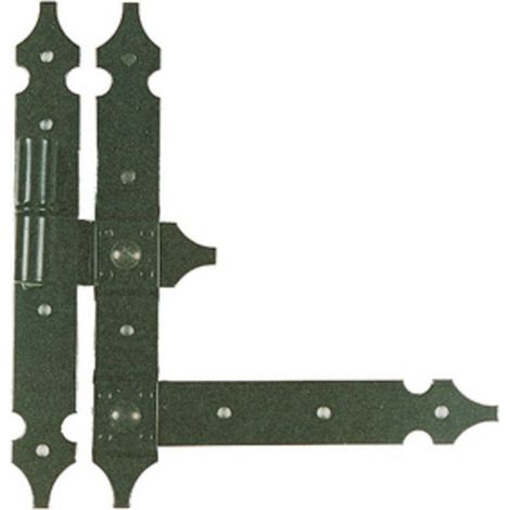 4PZ CERNIERA FERRO BATTUTO ART. 6244 ALA VERTICALE E ORIZZONTALE CM. 25 (1/2)