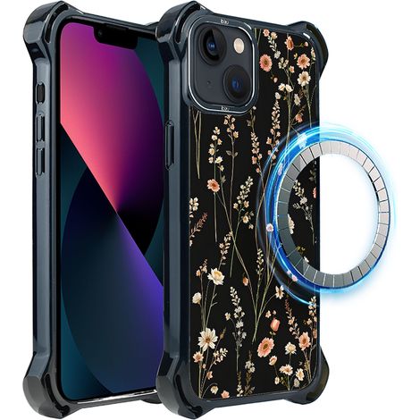 Coque ibizu DropGuard Ultra pour iPhone 13 avec MagSafe, Pastel Bloom, Jardin de Minuit (1/5)