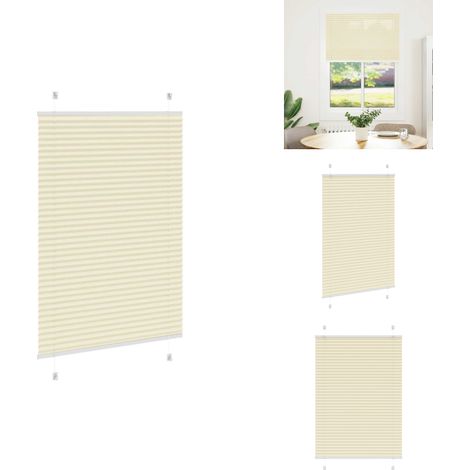 Plissee Creme 85x100 cm Stoffbreite 84,4 cm Polyester - Plissee - Plissees - Faltrollo - Jalousie (1/5)