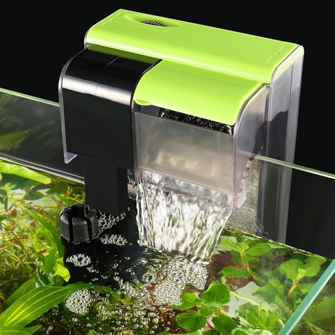 Filtre Aquarium 450 L/H, Filtre Submersible Aquarium 5W, Débit d'eau Réglable Silencieux, Circulation d'Oxygène pour Aquarium 10-100 litres (1/5)