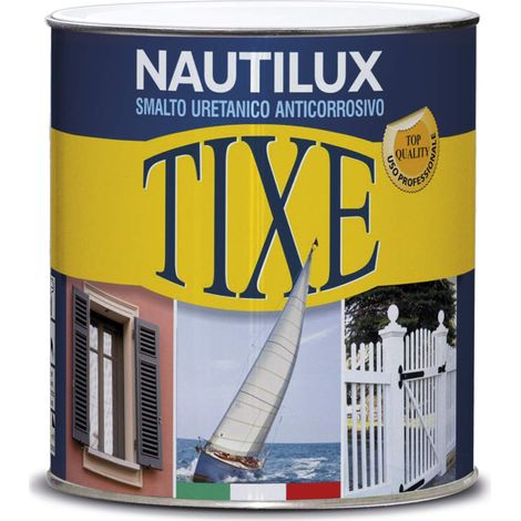 TIXE NAUTILUX Smalto Uretanico Anticorrosivo – Alta Resistenza per Legno, Metallo e Plastica, Finitura Superiore, Vari formati e colori, Nero Lucido ML 750 (1/5)
