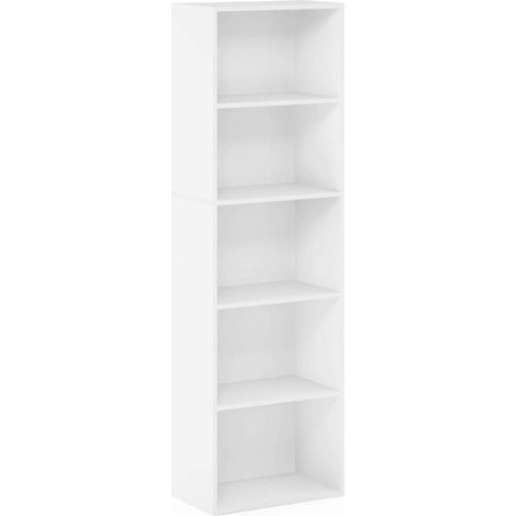 ORION91oficial® - Estantería Librería  Cubo con 5 estantes  Tablero Laminado  Color Blanco  Despacho  Librería  Dormitorio  Despensa  Oficina  132,1x40,5x23,9 cm - spaziOrion91 - Unidad (1/5)