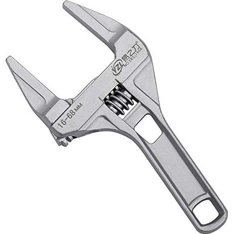Llave inglesa ajustable de boca fija de 16-68 mm – Aluminio ligero – Alta fuerza de sujeción – Para espacios reducidos y fontanería (1/5)