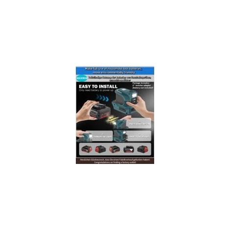 Bosch 18V-Batterie-Wechselrichter, 180W DC 18V auf AC 220V, tragbarer Stromgenerator, Ladegerät mit USB-Anschlüssen, Typ-C- und Netzsteckdose (1/3)