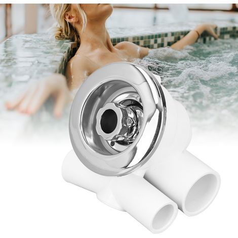 Jet de Massage Spa Résistant à la Haute Température pour Piscine et Baignoire [Pièce de Baignoire et Spa] [Stainless steel et ABS] [L=10.5cm] [Blanc] [1 Pièce] (1/5)