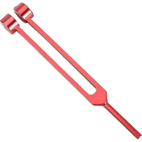 Stimmgabel aus Aluminiumlegierung zur Stressreduktion und mentalen Klarheit (64/128 Hz), Therapiegerät, nicht magnetisch-Red (1/5)
