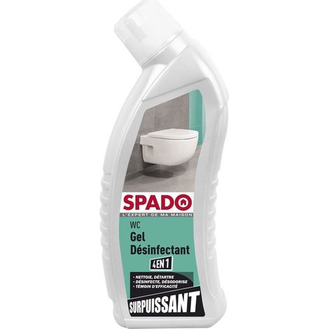Gel wc nettoyant surpuissant 750ml 4en1 spado (1/2)