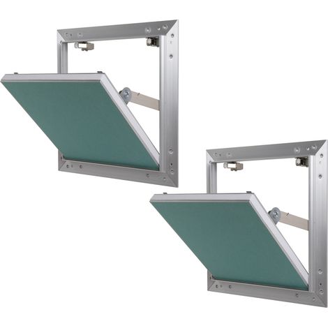 Semin – Lot de 2 trappes de visite alu hydro – 400 mm x 400 mm x 12,5 mm – Ouverture poussez/lâchez – Étanche pour pièces humides – Accès gaines techniques (1/5)