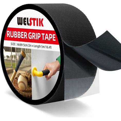 5cm500cm Black Ultra Thin Rubber Anti-Slip Tape with Strong Adhesive, Suitable for Handles, Waterproof.