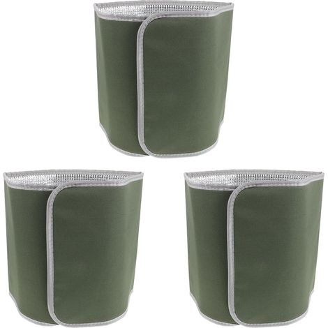 Sollbry 3 Pièces Housse Isolante pour Plantes D'extérieur en Aluminium,Protection Hiver pour Pot de Fleurs Jusqu'à 25cm,Facile à Installer,Protège Le Gel (1/5)