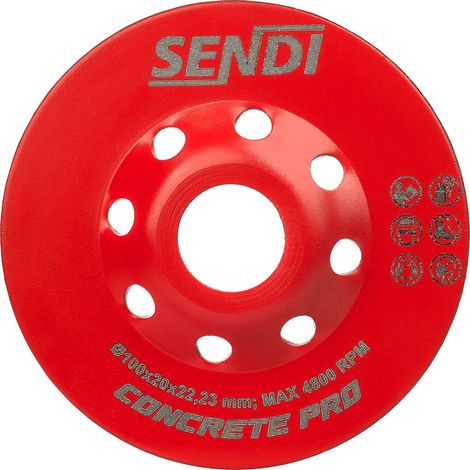 100-mm-Topfscheibe für Sendi Triple GS Sendi Concrete PRO (1/5)