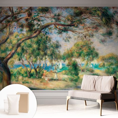 Tapete Vliestapete mit Kleber - trendige Wanddeko - elegant Fototapete für Wohnzimmer - Schlafzimmer Küstenlandschaft 312x219 cm (1/5)
