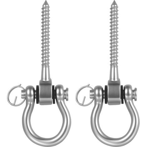 crochets de suspension pour poutres en bois, 123 mm, rotatifs à 180°, en acier inoxydable, fixation au plafond, robustes, support à roulement à billes, pour yoga, corde, sac de frappe, hamac (1/5)