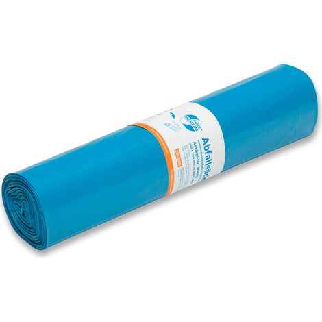 20013 Deiss-Sacchi della spazzatura da 120 l, 700 x 1100 mm, 60, colore: blu (confezione da 25) (1/2)