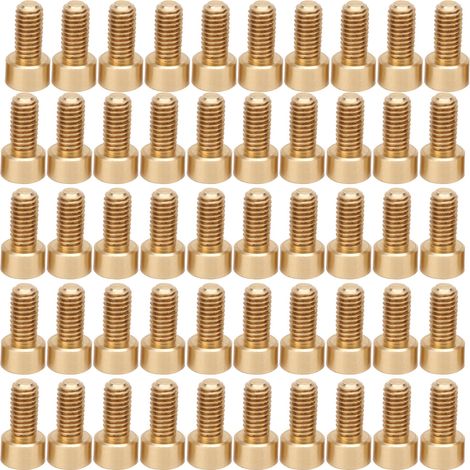 Vis 6 pans creuses M6x12mm, 50 pièces, fixation en cuivre, visserie industrielle, quincaillerie de précision (1/5)